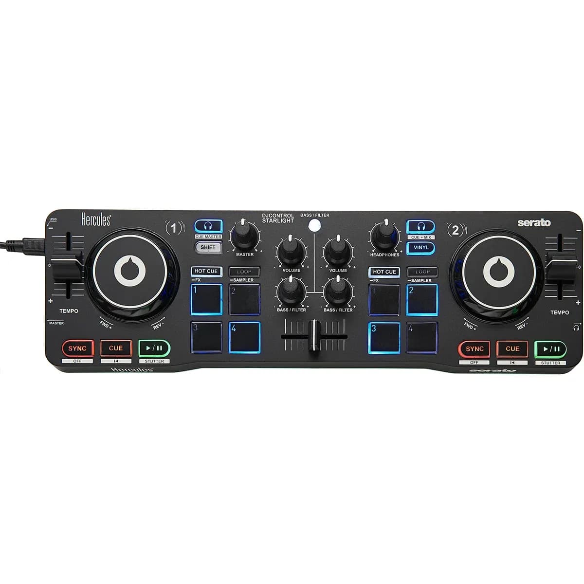 Hercules DJControl Starlight – Controlador DJ Compacto con Serato DJ Lite - Miniatura 2 en LEMM DJ Store