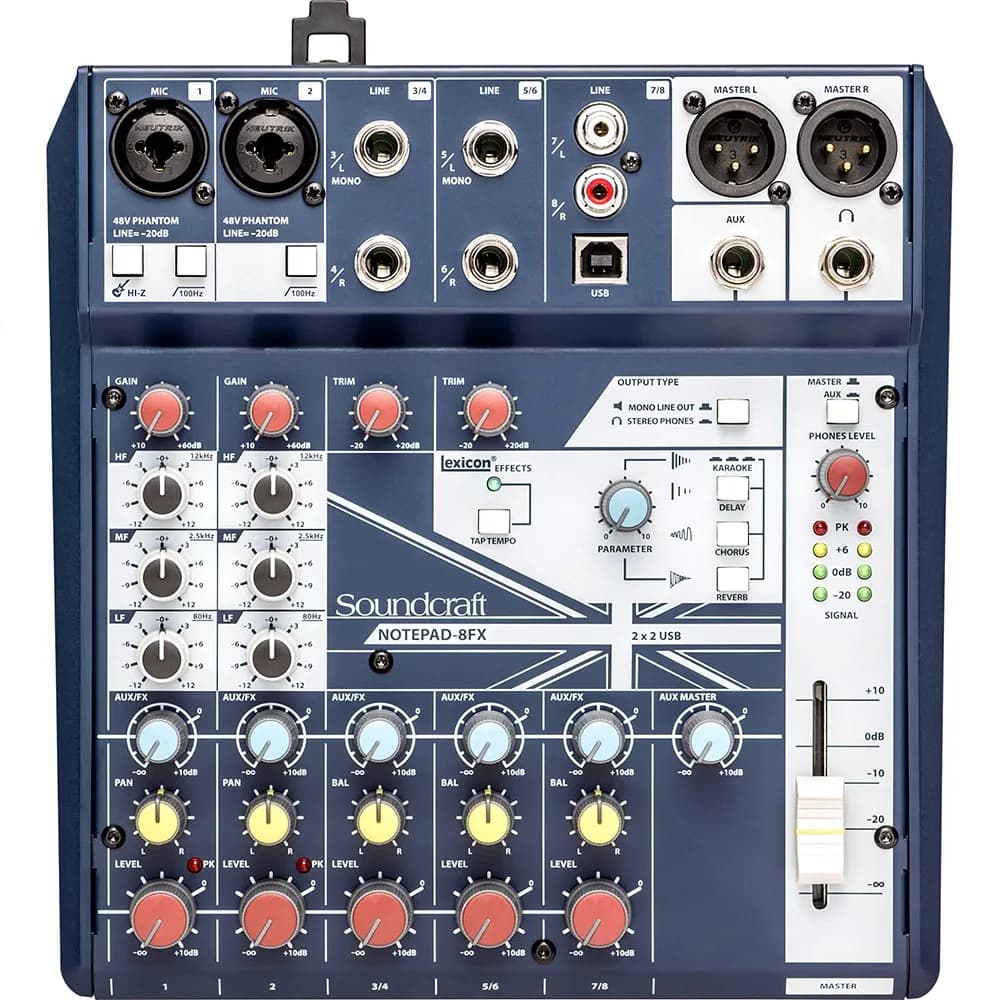 Soundcraft Notepad-8FX Mixer de 8 Canales con Efectos y USB - Miniatura 2 en LEMM DJ Store