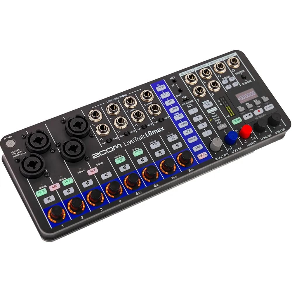 Zoom LiveTrak L6max – Mezcladora y Grabadora Portátil 12 Canales - Miniatura 1 en LEMM DJ Store