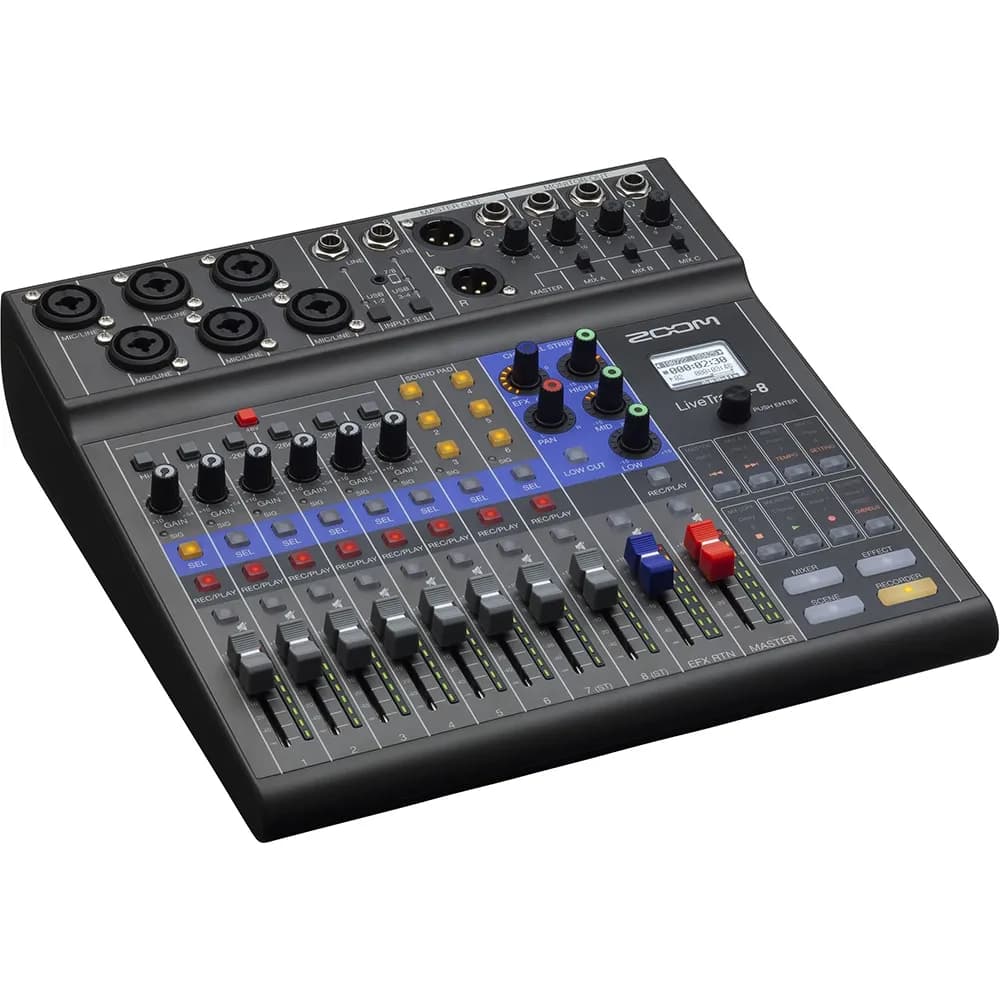 Zoom LiveTrak L-8 – Mesa de Sonido Digital Portátil 8 Canales con Grabación Multipista - Miniatura 1 en LEMM DJ Store