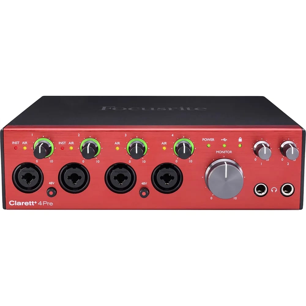 Focusrite Clarett+ 4Pre — Interfaz de Audio USB-C 4 Entradas - Variante - Vista alternativa en LEMM DJ Store