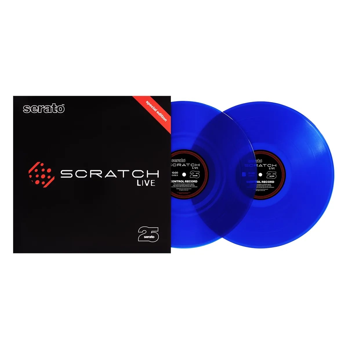 Serato Scratch Live Control Vinyl – Vinilos Timecode Edición 25° Aniversario (Par 12", Azul) - Variante en LEMM DJ Store