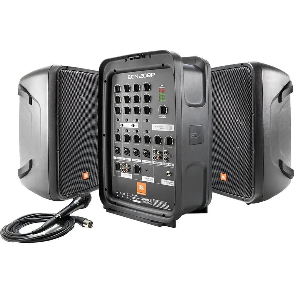 JBL EON208P – Sistema PA Portátil con Mezclador 8 Canales y Bluetooth