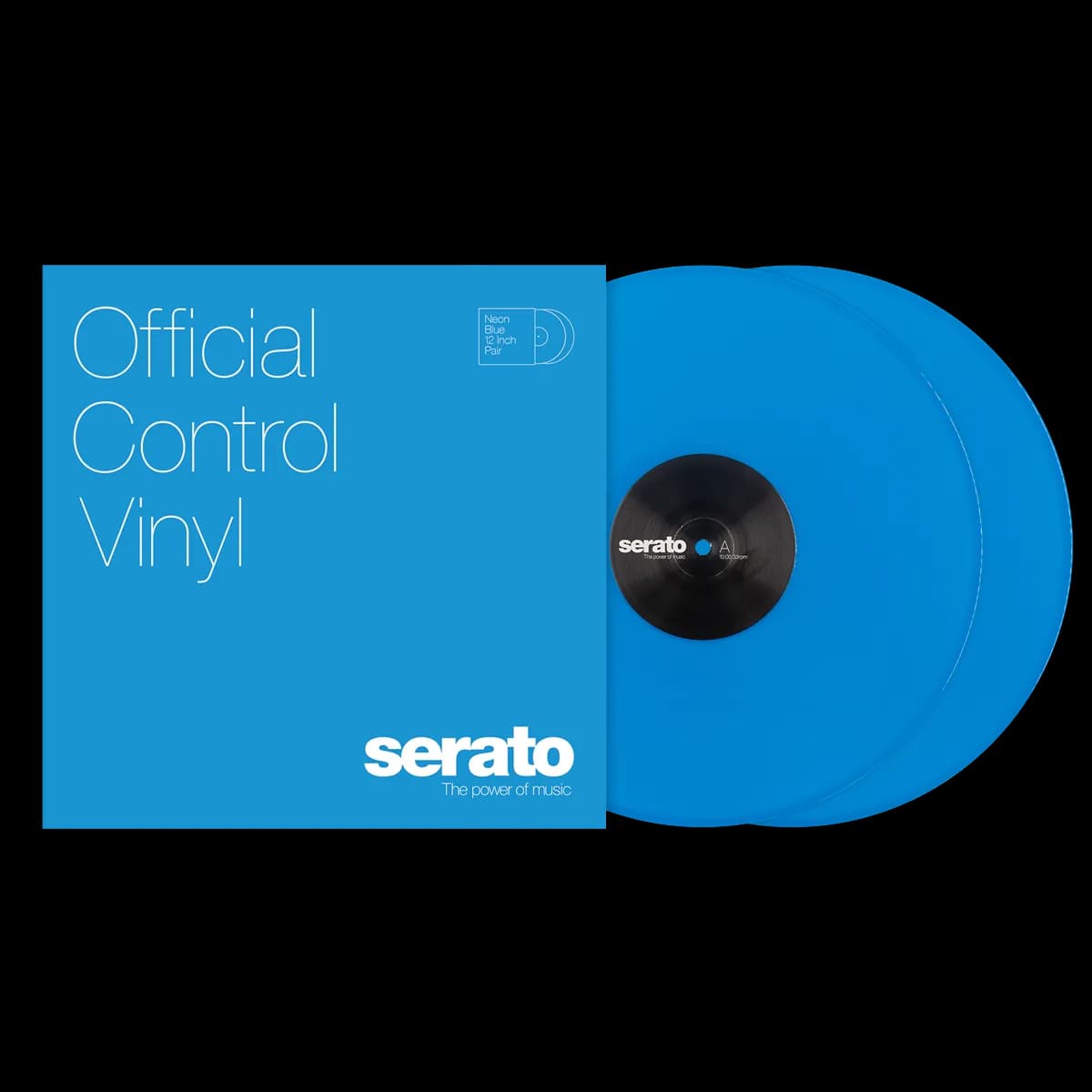 Serato Neon Blue – Vinilo Timecode 12" Edición Limitada (Par) - Avatar en LEMM DJ Store